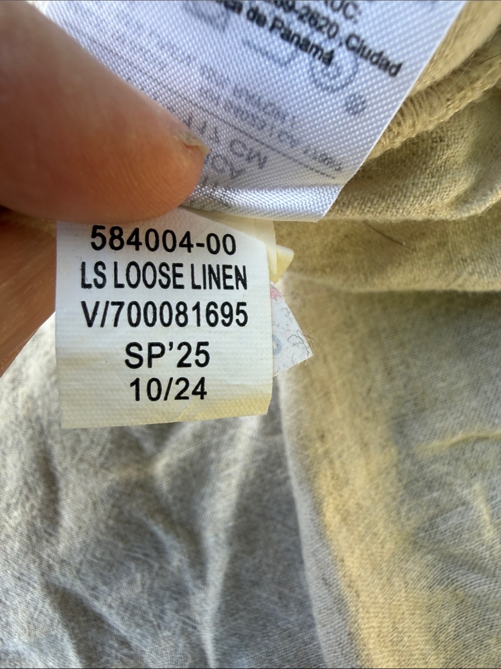 Old Navy Beige Linen-Blend Button Down Shirt - Picture 9 of 10
